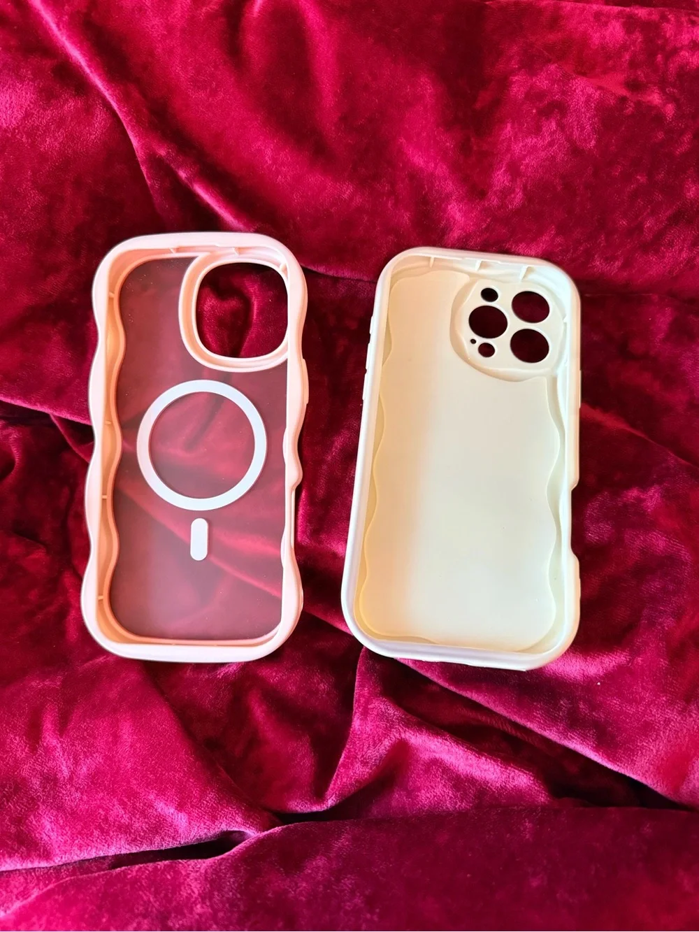 Velvet Caviar Pink Waffle + Patterned Cherry Leopard Phone Case Bundle